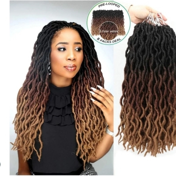 COPY - HAIR BUNDLE & RACK! FAUX LOCS & MARLEY  SYNTHETIC HAIR, OMBRE, BOHEMIAN - Picture 7 of 16